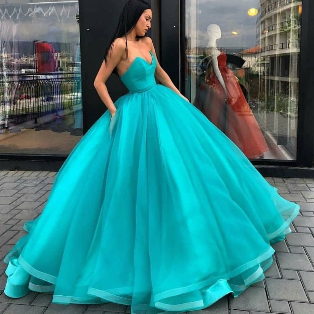 Strapless Ball Gown Prom Dresses Long Evening Party Dresses ER2156