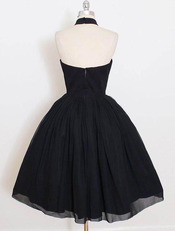 Black Homecoming dress Simple Chiffon Cheap Homecoming Dress ER001 - OrtDress