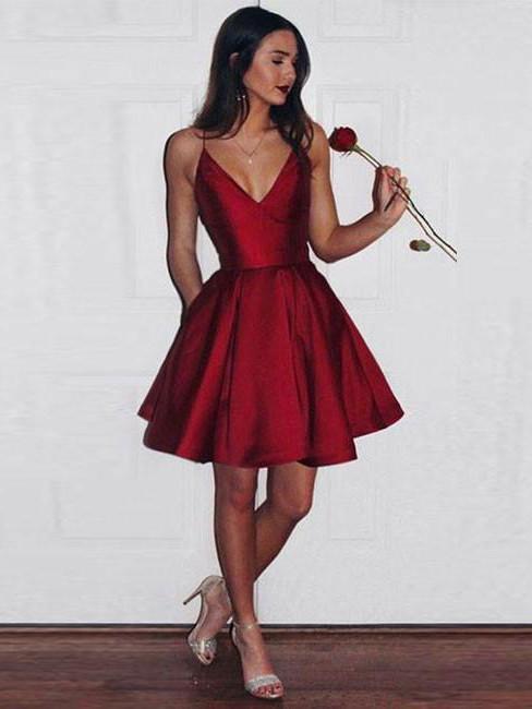 Chic Burgundy Homecoming Dress Cheap Party Homecoming Dress ER115 - OrtDress
