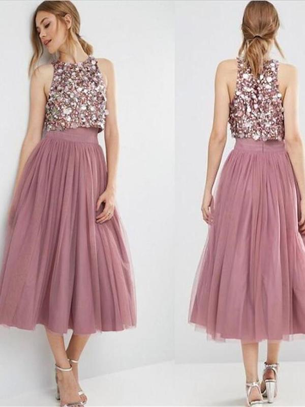 Two Piece Prom Dress  Unique Cheap Party Prom Dress #ER061 - OrtDress