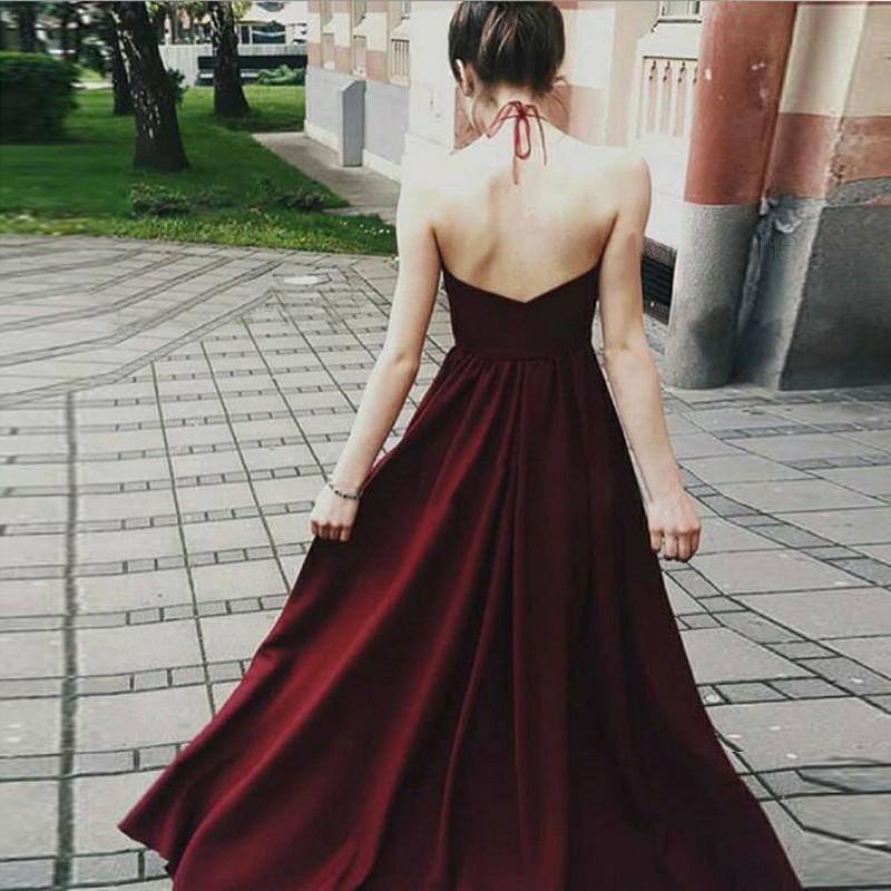 Burgundy Lace Prom Dress Cheap Long Prom Dress #ER007 - OrtDress