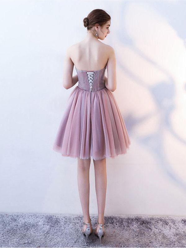 Pink Inexpensive Party Dress Pink Sequined One Shoulder Sheath Mini Party Dresses, CH0048 Pink Inexpensive Party Dress Pink Sequined One Shoulder Sheath Mini Party Dresses, CH0048