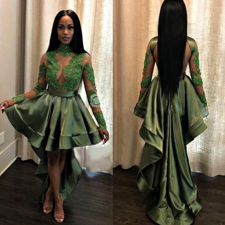 Green Lace Homecoming Dress Long Sleeve Party Homecoming Dress ER089 OrtDress Green Lace Homecoming Dress Long Sleeve Party Homecoming Dress ER089 OrtDress