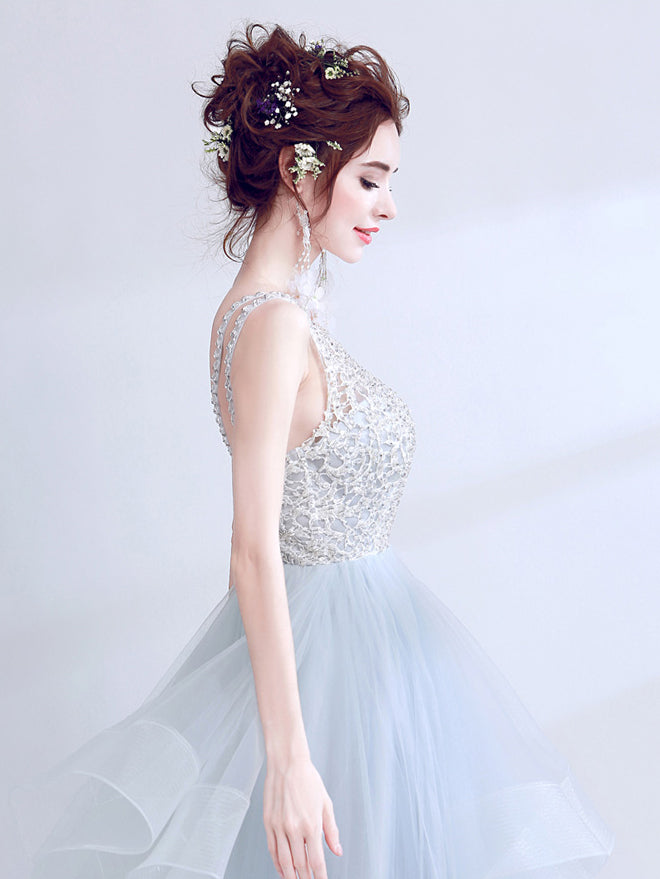 Chic Prom Dress Lace Cheap Long Prom Dress #ER067 - OrtDress