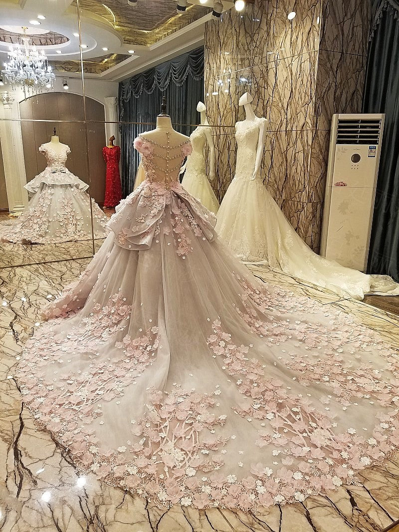 Ball Gown Plus Size Prom Dresses,Princess,Vintage Lace Cinderella Dresses ER1054 - OrtDress