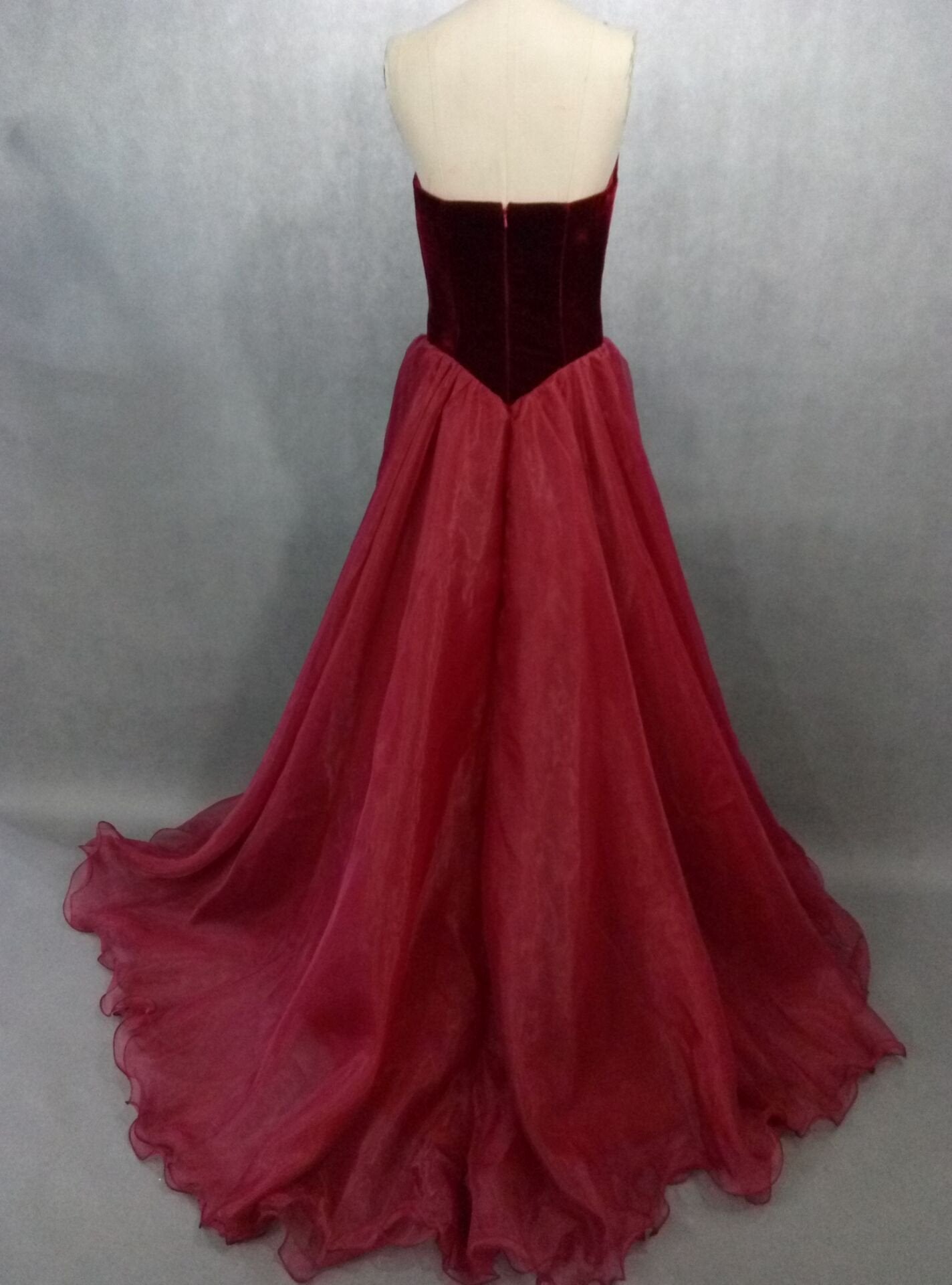 Ball Gown Burgundy Prom Dress Cheap Long Prom Dress #ER174 - OrtDress