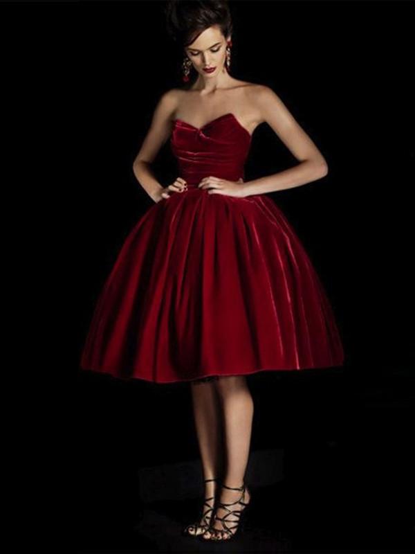 Burgundy Vintage Homecoming Dress Party Cheap Homecoming Dress ER189 - OrtDress