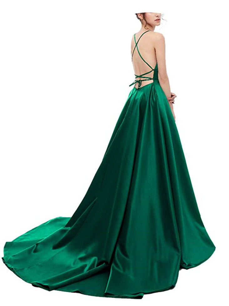 Chic Simple Prom Dresses A Line Cheap Evening Dress ER2047 - OrtDress