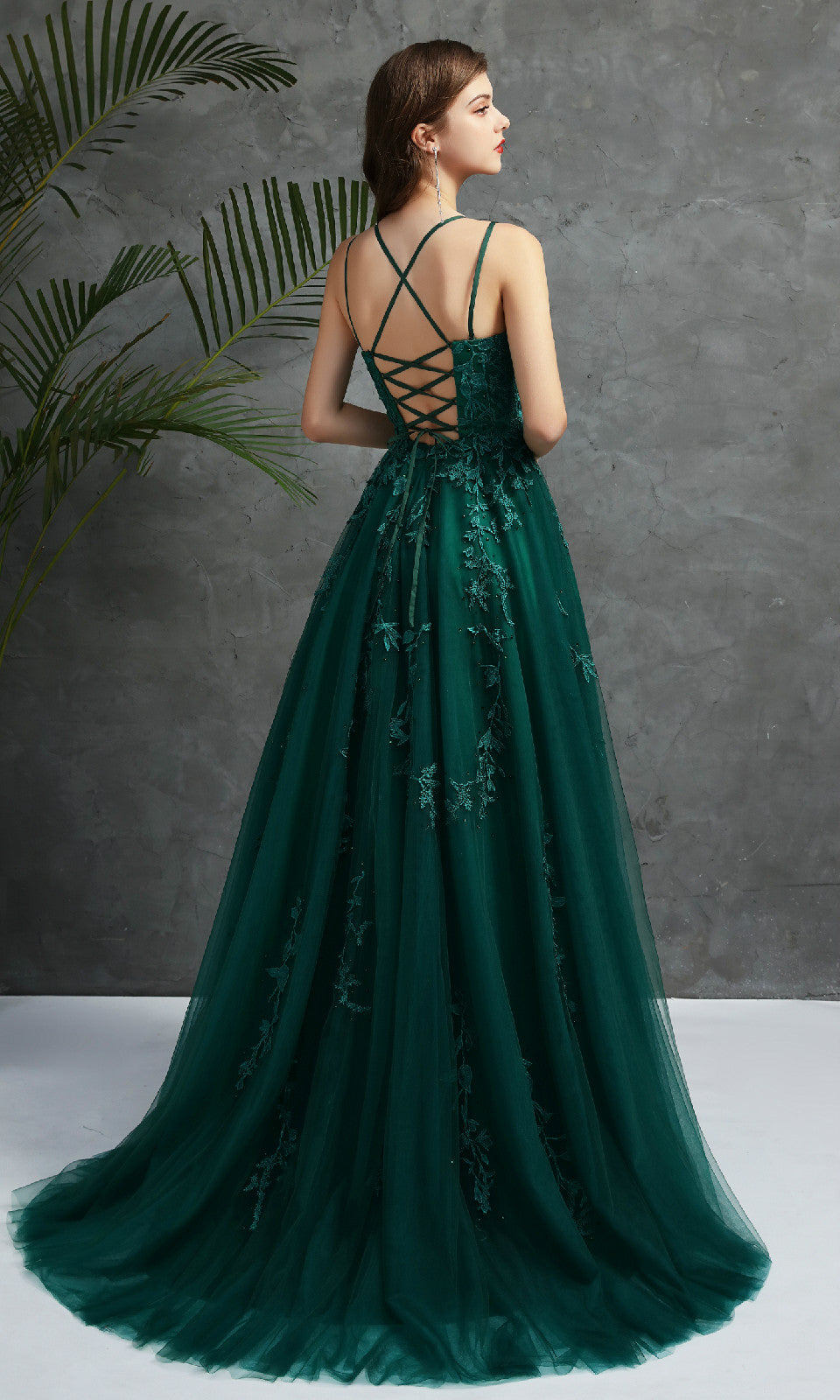 Lace Appliques Prom Dresses Long Sleeveless Custom Formal Evening Part – OrtDress Lace Appliques Prom Dresses Long Sleeveless Custom Formal Evening Part – OrtDress