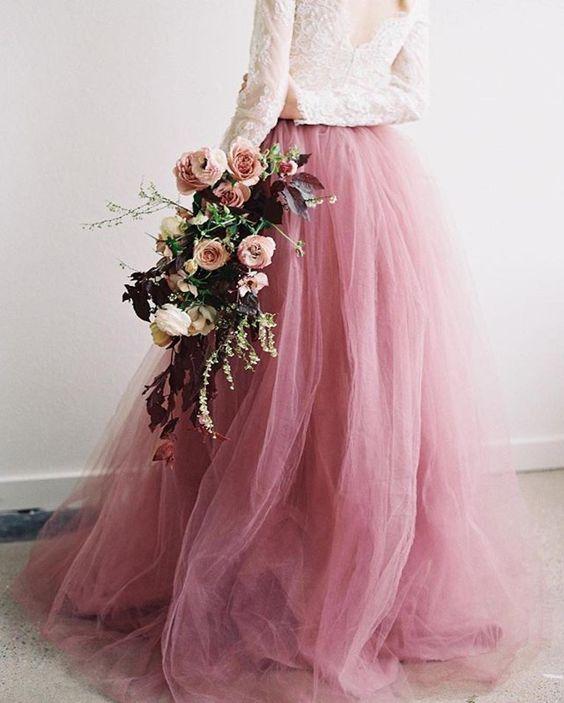 Chic V Neck Prom Dress Lace Long Sleeve Cheap Prom Dress #ER220 - OrtDress