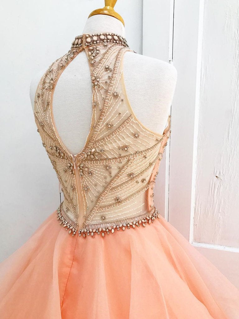 Chic Ball Gown Prom Dress African Pink Vintage Prom Dress #ER222 - OrtDress