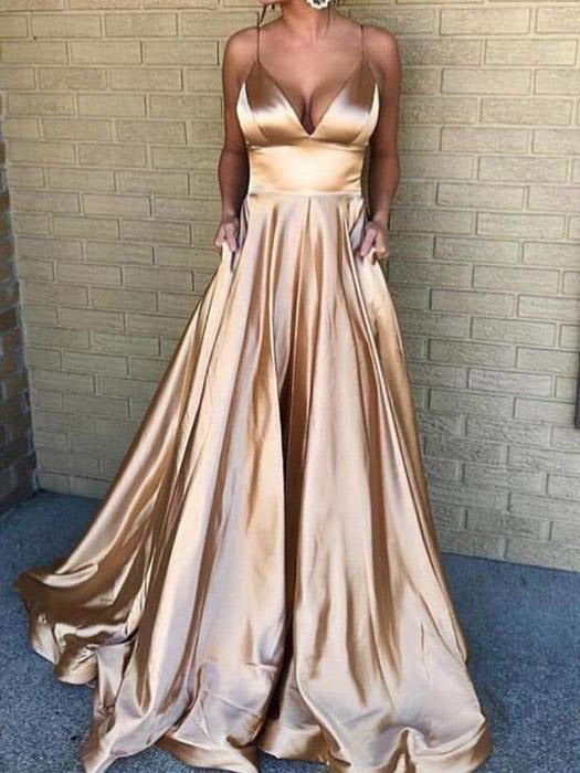 Chic Cheap Prom Dress Vintage A Line Long Sexy Prom Dress #ER312 - OrtDress