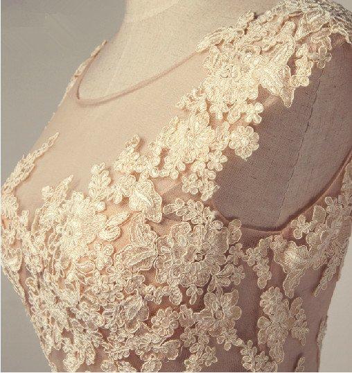 Mermaid Lace Prom Dress Vintage Cheap Long Pink Prom Dress #ER360 - OrtDress