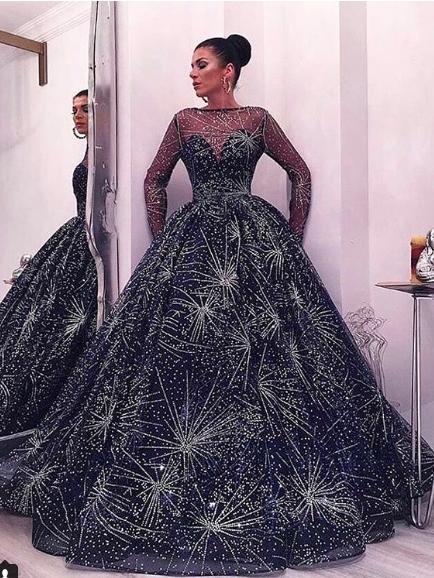 Chic Ball Gown Prom Dress Long Sleeve Cheap Plus Size Prom Dress #ER36 OrtDress Chic Ball Gown Prom Dress Long Sleeve Cheap Plus Size Prom Dress #ER36 OrtDress