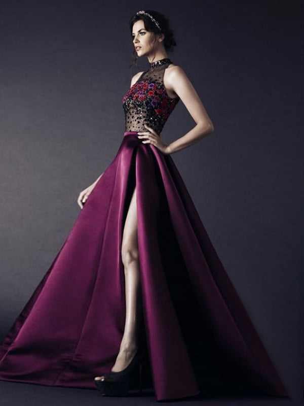 Chic Purple Prom Dress Cheap A Line Satin African Prom Dress #ER510 OrtDress Chic Purple Prom Dress Cheap A Line Satin African Prom Dress #ER510 OrtDress