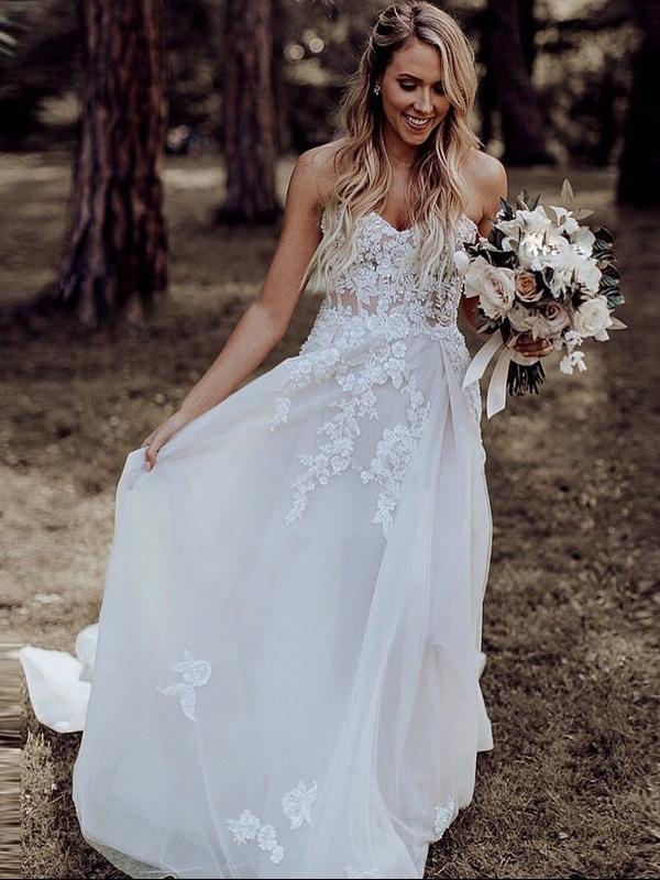 A-line Ivory Wedding Dresses Lace Cheap Sweetheart Wedding Dresses ER8 OrtDress A-line Ivory Wedding Dresses Lace Cheap Sweetheart Wedding Dresses ER8 OrtDress