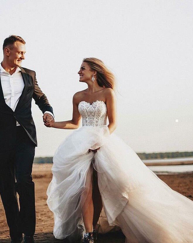 Sweetheart Neck Boho Wedding Dresses Lace Bodice Rustic Wedding Gown E OrtDress Sweetheart Neck Boho Wedding Dresses Lace Bodice Rustic Wedding Gown E OrtDress
